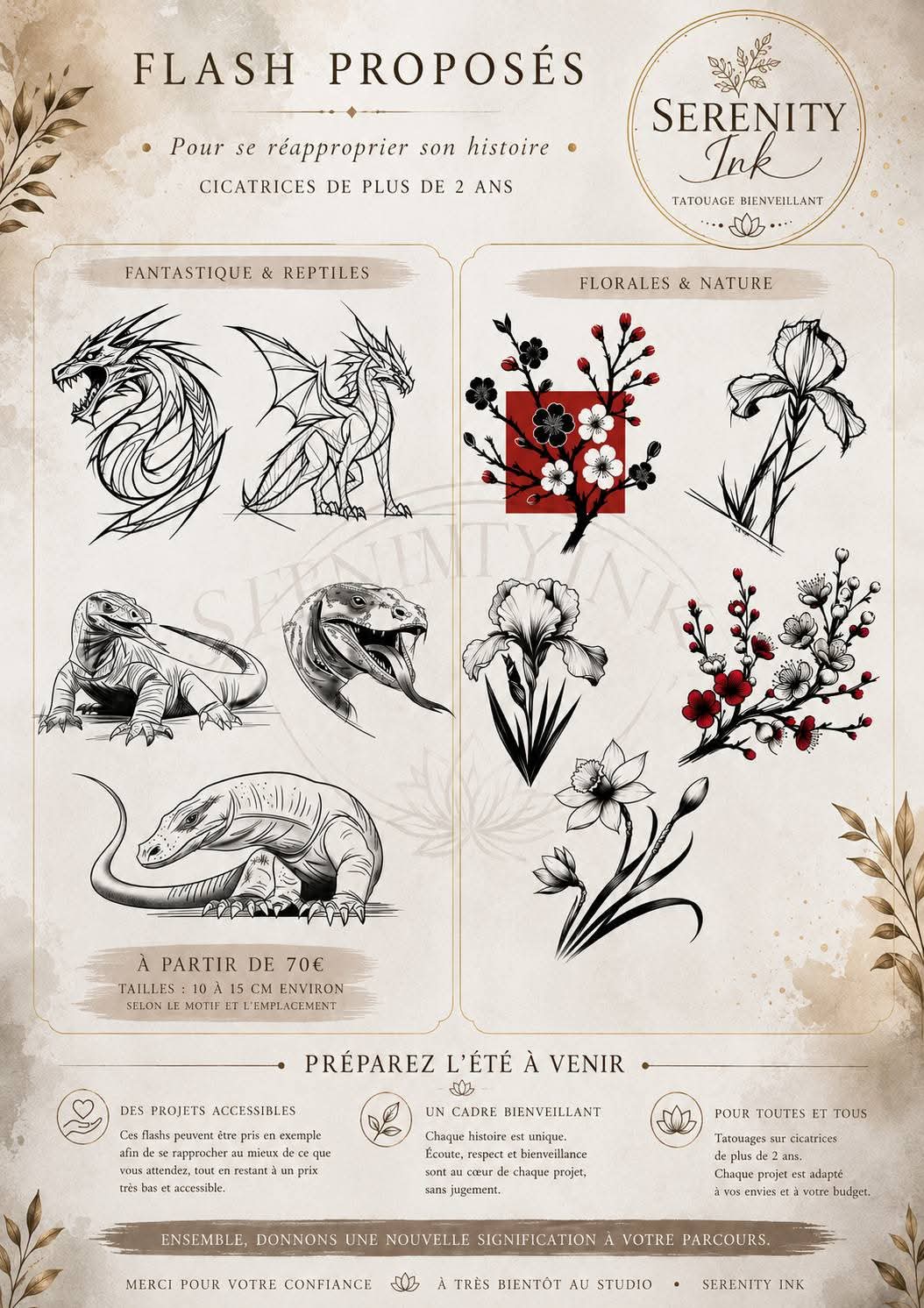 Flash tatouage 3 — Serenity Ink